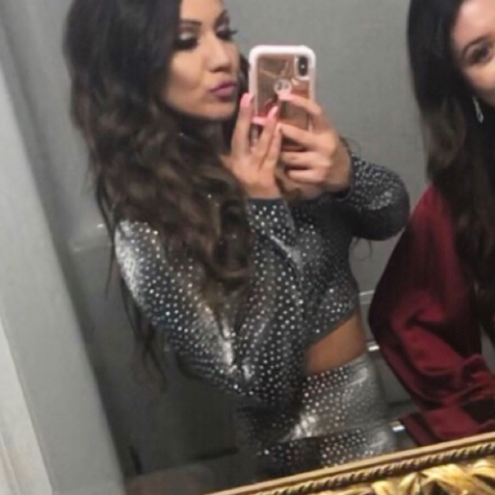 Two piece glitter studded set